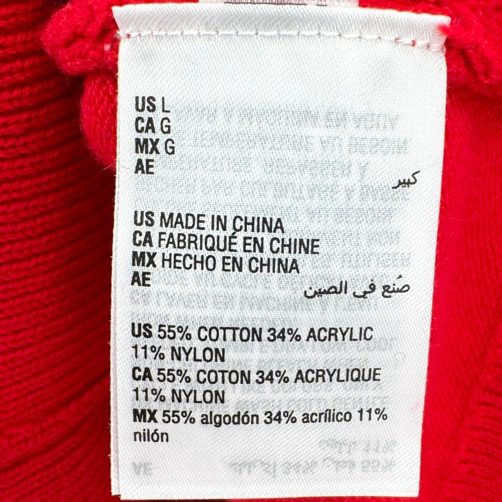 Charter Club Womens Red Cable Knit Sweater with Detachable Scarf Large - Picture 11 of 11